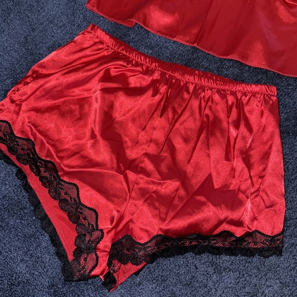 Red Silky PJ Set - Picture 3 of 3